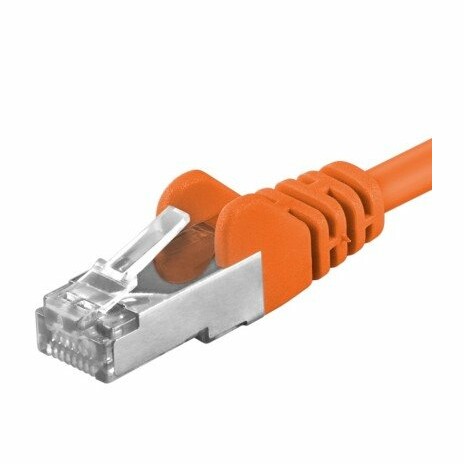 Premiumcord Patch kabel Cat6a S-FTP, AWG 26/7, délka 10m, oranžová