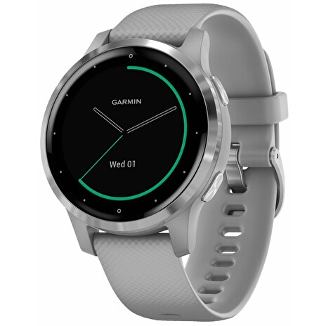 GARMIN chytré sportovní GPS hodinky vívoactive4S Silver/Gray Band