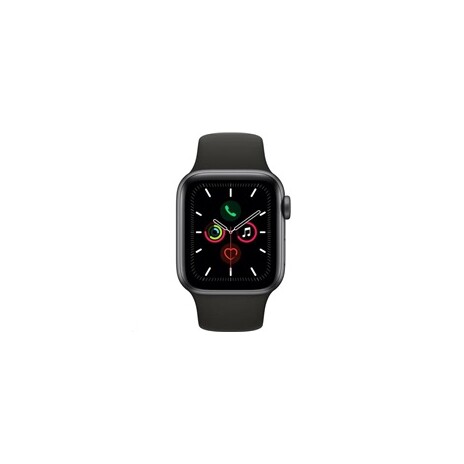 Apple Watch Series 5 GPS, 44mm Space Grey Aluminium Case with Black Sport Band - S/M & M/L
