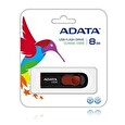 ADATA Classic Series C008 8GB USB 2.0 flashdisk, výsuvný konektor,černo-červený