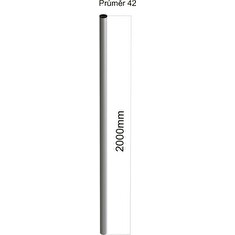 Stožár jednodílný 2m (p.4,2cm)