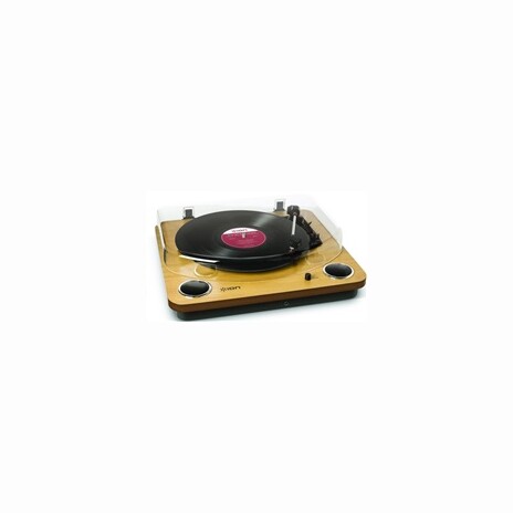 ION Max LP Wood Polo-automatický gramofon vám umožní poslech oblíbených vinylových kolekcí pomocí stereo reproduktorů