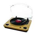 ION Max LP Wood Polo-automatický gramofon vám umožní poslech oblíbených vinylových kolekcí pomocí stereo reproduktorů
