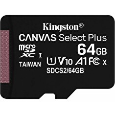 KINGSTON Canvas Select Plus 64GB microSD / UHS-I / CL10 / bez adaptéru