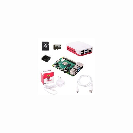 Raspberry Sada Pi 4B/4GB, (SDHC karta 32GB + adaptér, Pi4 Model B, krabička, chladič, HDMI kabel, napájecí zdroj), bílá