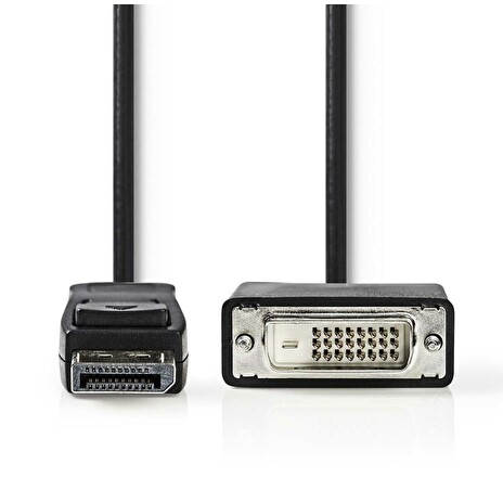 Nedis CCGP37200BK10 - DisplayPort – DVI Kabel | DisplayPort Zástrčka - DVI-D 24+1-Pin Zástrčka | 1 m | Černá barva