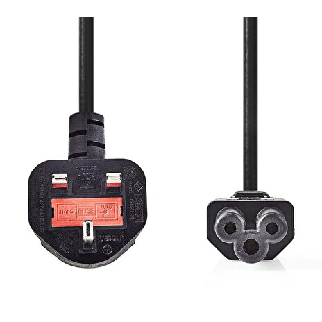 Nedis CEGP11120BK30 - Napájecí Kabel | Zástrčka Typu G (UK) - IEC-320-C5 | 3 m | Černá barva