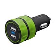 Trust USB nabíječka 10W Car Charger With 2 Ports (2x 5V/1A) - zelená