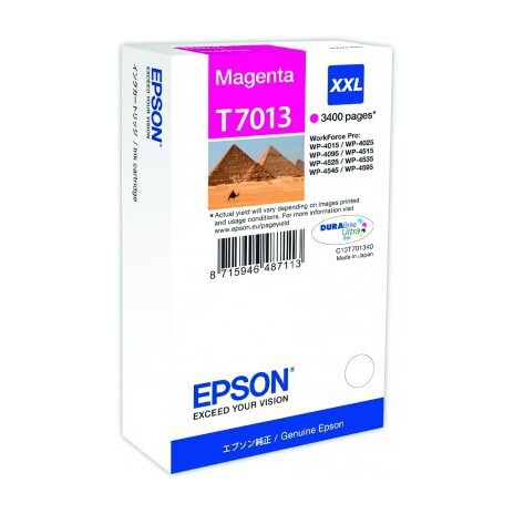 Inkoustová cartridge Epson, C13T70134010, magenta -prošlá expirace (jul2020)