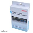 Akasa čtečka karet AK-ICR-16 do 3.5", 5-slotová, 3x USB 2.0, 2x USB 3.0, E-SATA