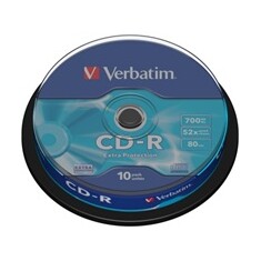 Verbatim CD-R 700MB 52x, 10ks - média, Extra Protection, spindle