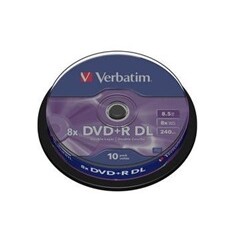 Verbatim DVD+R 8,5GB 8x DoubleLayer, 10ks - média, AZO, dvouvrstvé, spindle