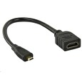 Valueline High Speed HDMI™ kabel s ethernetem a konektory HDMI™ micro vstup – HDMI™, 0,20 m černý - VGVP34790B02