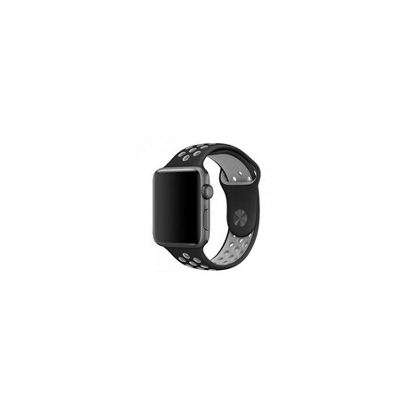 COTEetCI sportovní děrovaný řemínek pro Apple Watch 42 / 44mm černá-šedá
