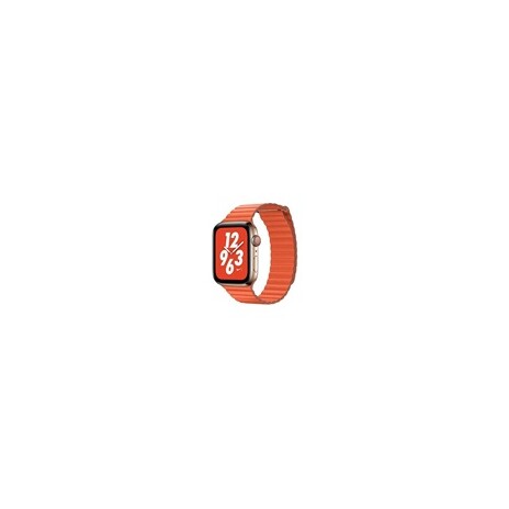 COTEetCI kožený magnetický řemínek Loop Band pro Apple Watch 42 / 44mm oranžový