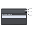 Třístopá čtečka magnetických karet MSR-100A, USB-COM, černá