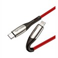 Baseus Horizontal nabíjecí / datový kabel USB-C / Lightning PD 18W 1m, červená