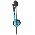 Nedis headset CHST100BU/ drátová sluchátka + mikrofon/ 2x 3,5 mm jack/ kabel 2 m/ modrý