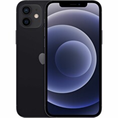 Apple iPhone 12 - Chytrý telefon - dual-SIM - 5G NR - 64 GB - 6.1" - 2532 x 1170 pixelů (460 ppi) - Super Retina XDR Display (12 MP přední kamera) - 2x zadní fotoaparát - černá