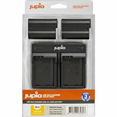 Set Jupio 2ks baterií EN-EL15C 2100 mAh a duální nabíječky pro Nikon