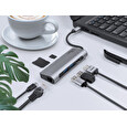 Natec multiport adaptér Fowler MINI USB-C PD, USB 3.0, HDMI 4K