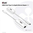 Club3D Adaptér aktivní USB 3.2 typ C na LAN (Gigabit Ethernet - 1Gb), 20cm