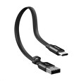 Baseus plochý nabíjecí / datový kabel USB-C Nimble Series 23cm šedá