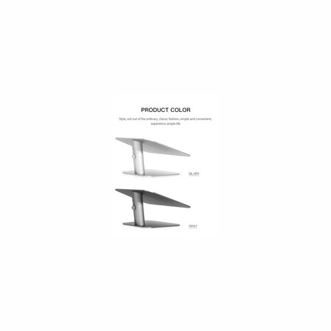 COTEetCI hliníkový flexibilní podstavec pro notebooky (jednosměrný) šedý