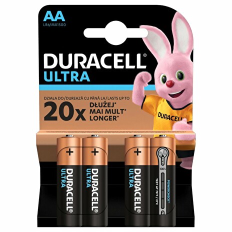 Duracell Ultra alkalická baterie 4 ks (AA)