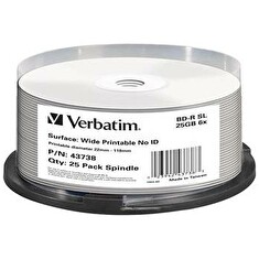 Verbatim Blu-ray BD-R [ Spindle 25 | 25GB | 6x | WIDE PRINT NO ID ]