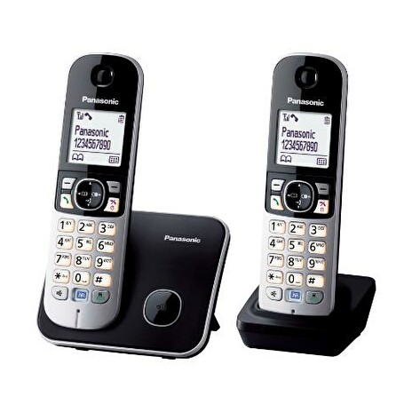 Panasonic KX-TG6812FXB, bezdrát. telefon, 2 sluchátka