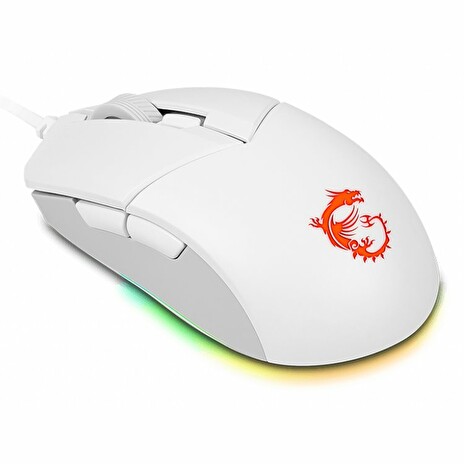 MSI herní myš CLUTCH GM11 WHITE Gaming/ 5.000 dpi/ RGB Lighting/ 6 tlačítek/ USB