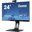 24" iiyama XUB2490HSUC-B1: IPS, FullHD, 250cd/m2, 4ms, VGA, HDMI, DP, USB, webkamera, pivot, černý