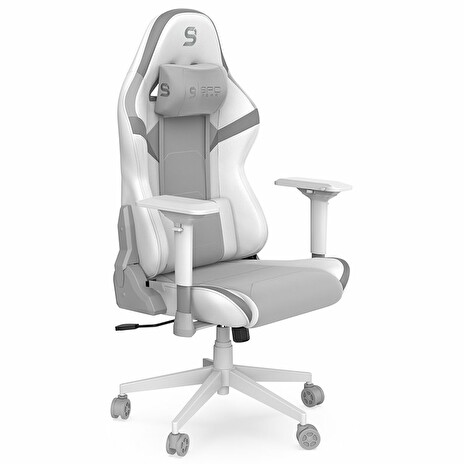 SPC Gear SX500 Onyx White herní židle imitace kůže + textil bílá