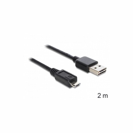 Delock Cable EASY-USB 2.0-A male > Micro USB 2.0 male 2 m