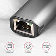 Axagon ADE-25R USB-A 3.2 Gen 1 - 2.5 Gigabit Ethernet síťová karta, Realtek 8156, auto install, šedá