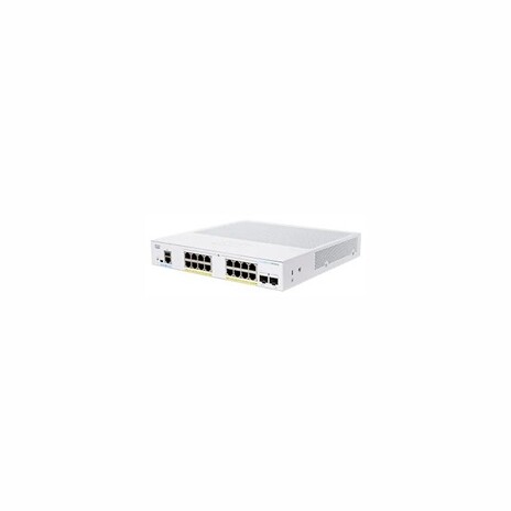 Cisco switch CBS350-16P-E-2G-UK, 16xGbE RJ45, 2xSFP, fanless, PoE+, 120W - REFRESH