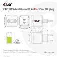 Club3D cestovní nabíječka PPS 45W GAN technologie, Dual port USB Type-C, Power Delivery(PD) 3.0 Support
