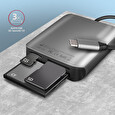 Axagon CRE-S3C, USB-C 3.2 Gen 1 - SUPERSPEED čtečka karet 3-slot & lun SD/microSD/CF, podpora UHS-II
