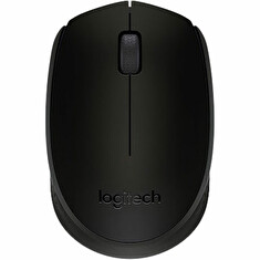 Logitech myš Wireless Mouse M170, bezdrátová, optická, 2 tlačítka, bezdrátový přijímač USB, černá