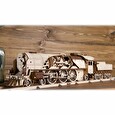 Hračka Ugears 3D dřevěné mechanické puzzle V-Express parní lokomotiva 4-6-2 s tendrem