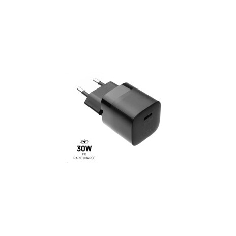 Fixed nabíječka do sítě Mini, konektor USB-C. podpora PD, 30 W, černá