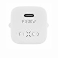 Nabíječka FIXED síťová s USB-C výstupem a podporou PD, 30W, bílá