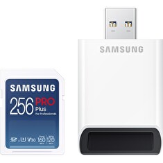 Samsung PRO Plus/SDXC/256GB/160MBps/UHS-I U3 / Class 10/+ Adaptér