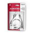 Axagon BUCM-AM10AB, HQ kabel USB-C <-> USB-A, 1m, USB 2.0, 3A, ALU, oplet, černý