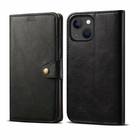 Lenuo Leather flipové pouzdro pro iPhone 14 Plus, černá