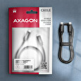 AXAGON BUCM432-CM10AB NewGEN+ kabel USB-C <-> USB-C, 1m, USB4 Gen 3×2, PD 100W 5A, 8K HD, ALU, oplet