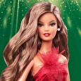 Panenka Mattel Barbie vánoční, černovláska
