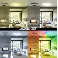 Tellur WiFi Smart LED čtvercové stropní světlo, 24W, 3000-6500K + RGB , bílé