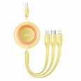 Baseus CAMJ010011 Bright Mirror Kabel 3v1 MicroUSB/USBC/Lightning 3,5A 1.1m Yellow